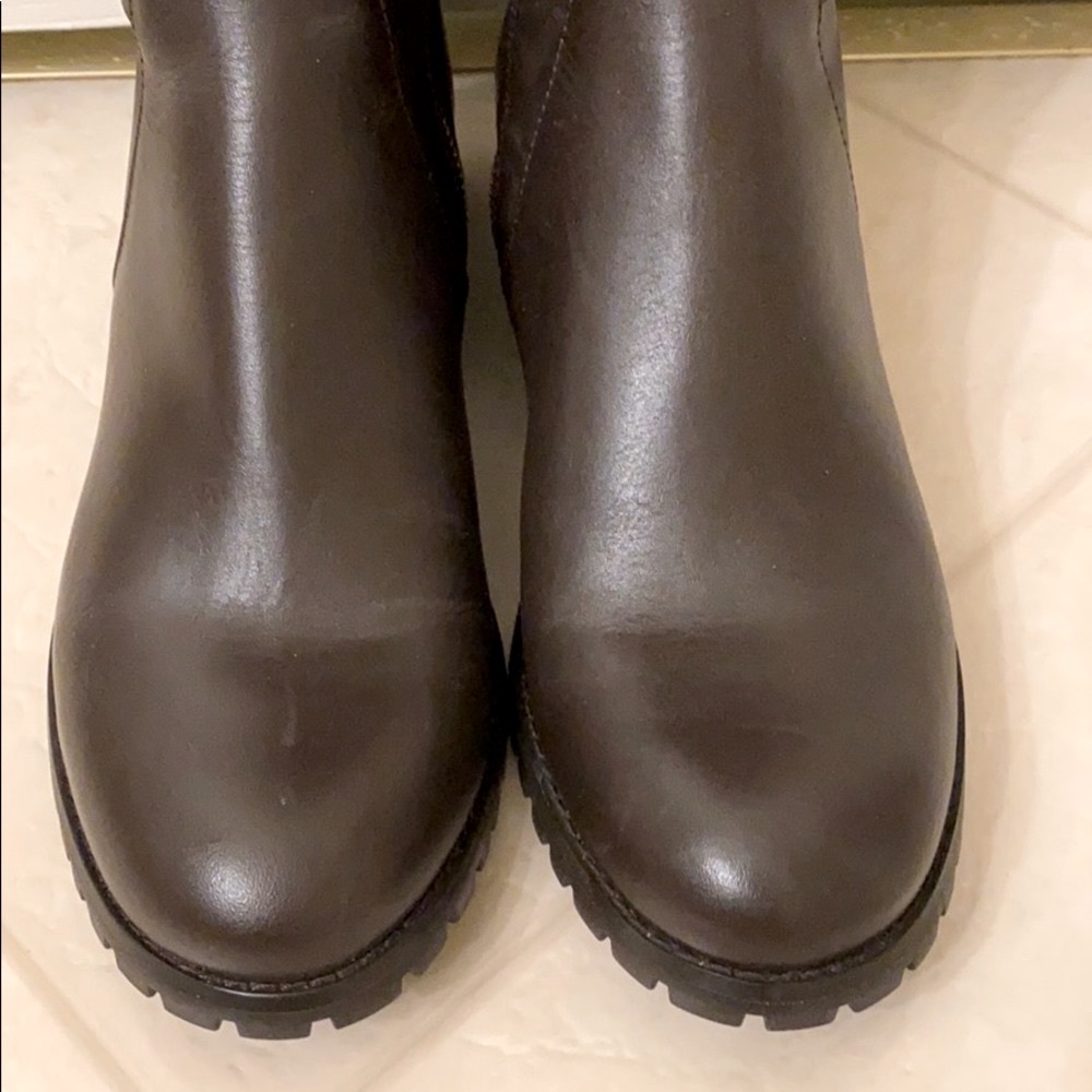New MICHAEL Kors Leather & Stretch Tall Boots 7.5 - Picture 3 of 15